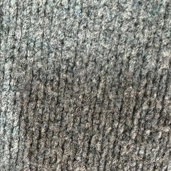 Comfy Cozy Button Front Pockets Jones New York Textured Green Wool Blend Sweater - Picture 8 of 10